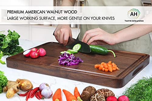 Extra Large Walnut Wood End Grain Cutting Board 24x18x2 In Q8105