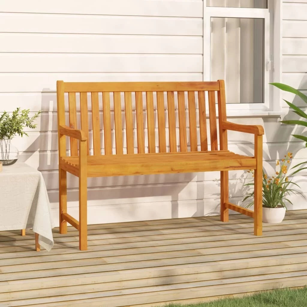 Golden acacia wood patio bench P18329