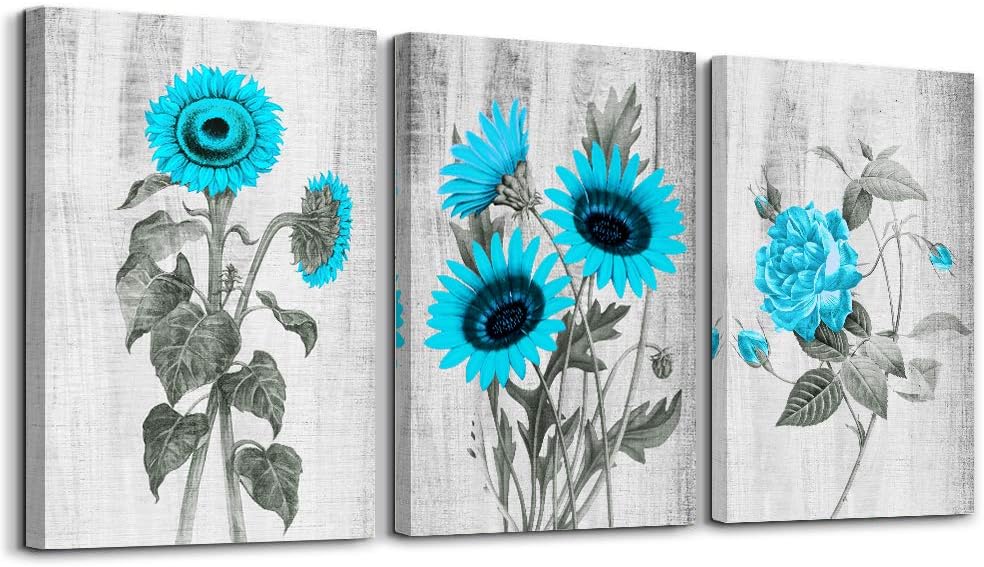3 Piece Framed Canvas Wall Art Abstract Mountain Landscape Painting S207
