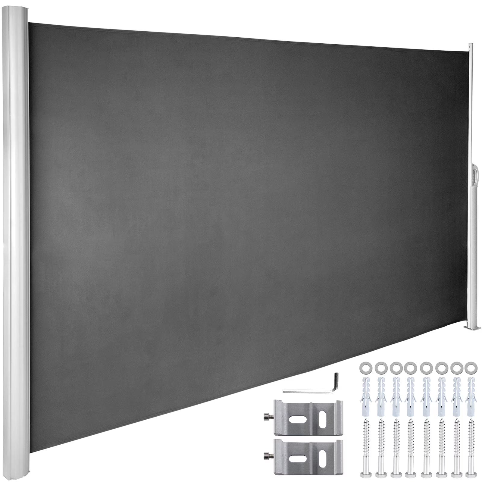 Retractable Side Awning Patio Screen 63x118inch Privacy Screen P374