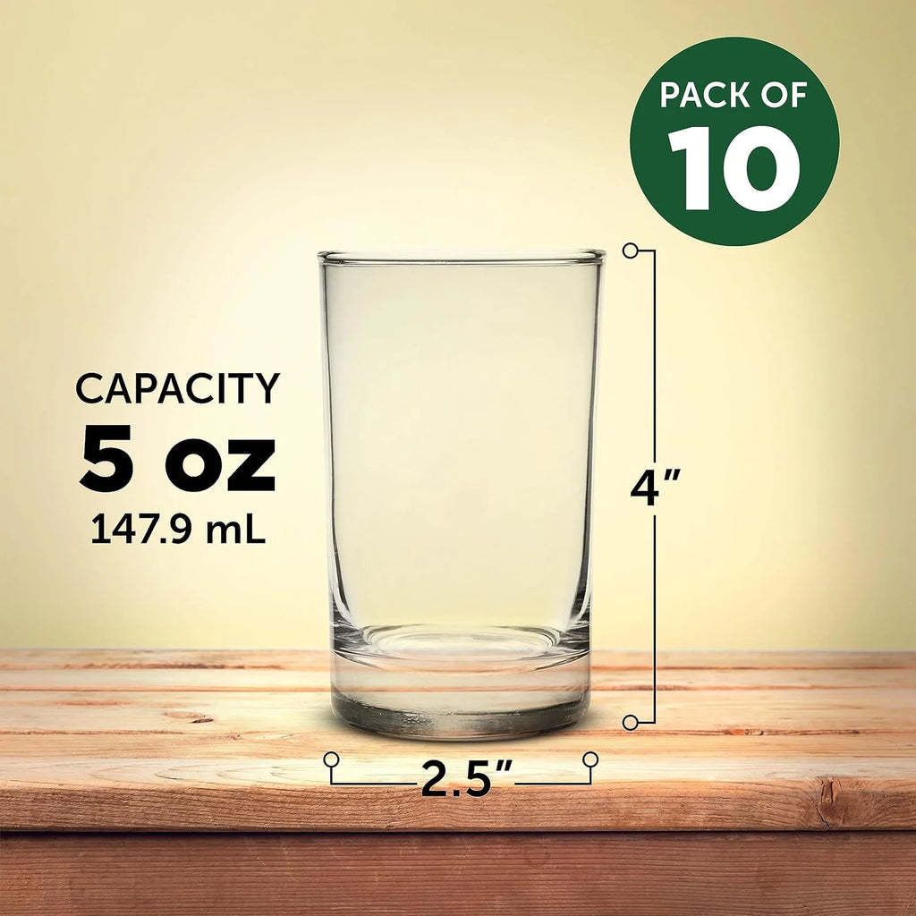 Clear 5 Oz Set Of 10 Juice Glasses E850