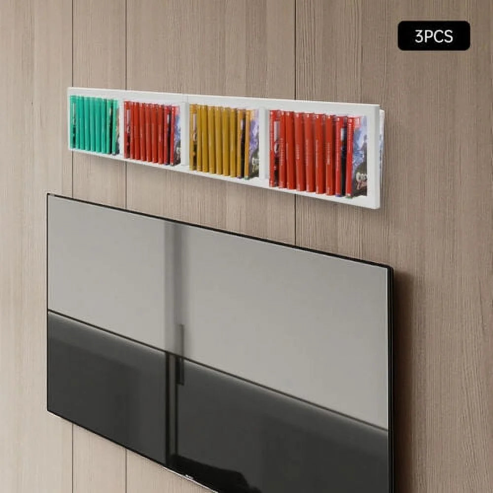 3 CD Disk Case Media Storage Shelf O80650