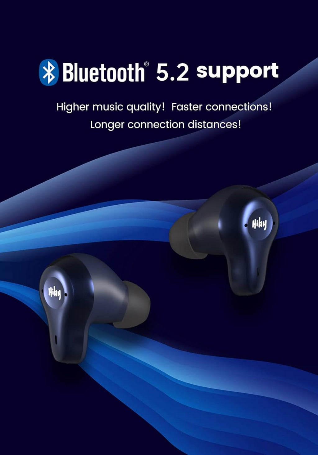 HiFi Bluetooth Headphones, IPX4, Bluetooth 5.2, Pack of 2 U397