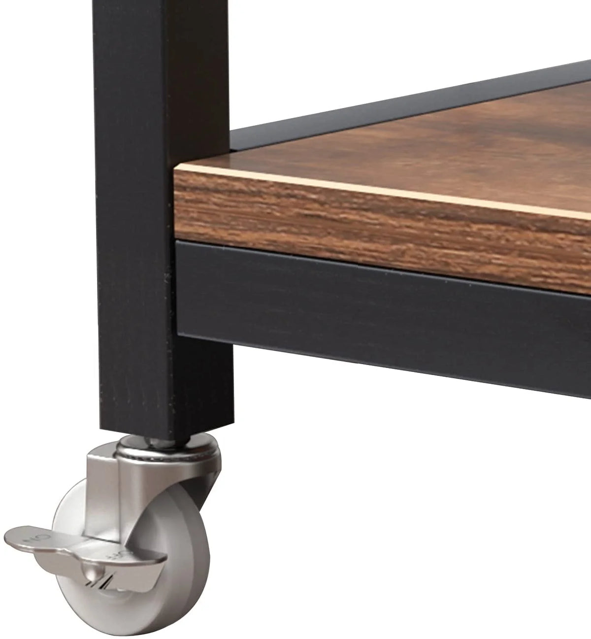 Rustic Brown Wood Kitchen Island Cart F599
