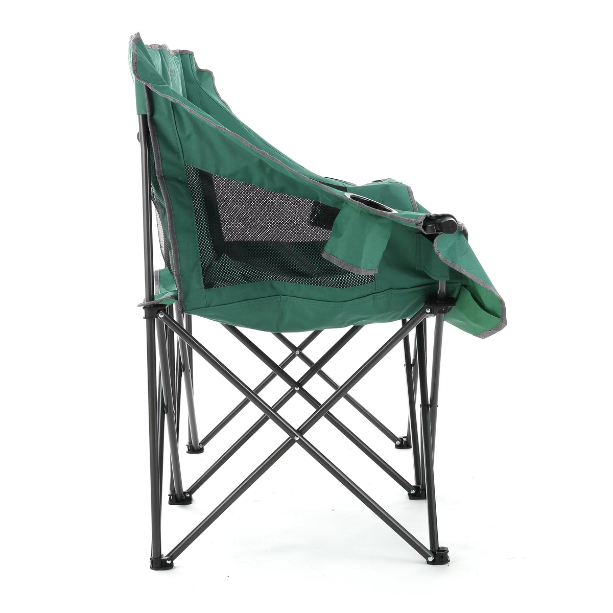 Green Portable Folding Double Camping Chair Loveseat with Carrying Bag K807001