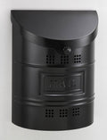 Large Satin Black Stainless Steel Wall Mounted Mailbox L169