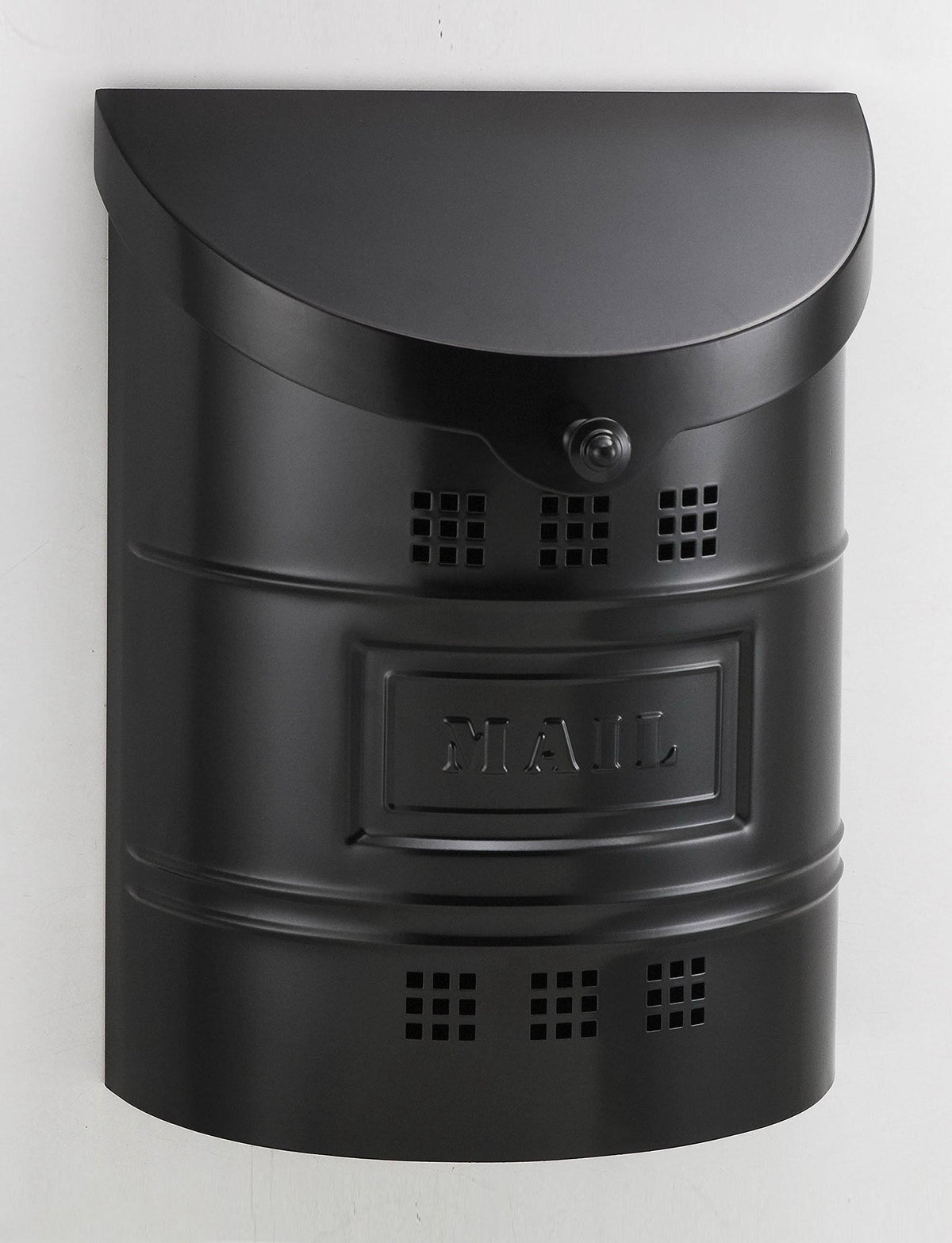 Large Satin Black Stainless Steel Wall Mounted Mailbox L169