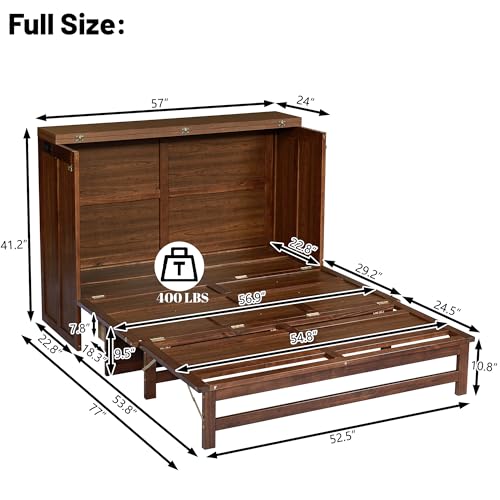 White Queen Murphy Bed with Storage Drawer H23599