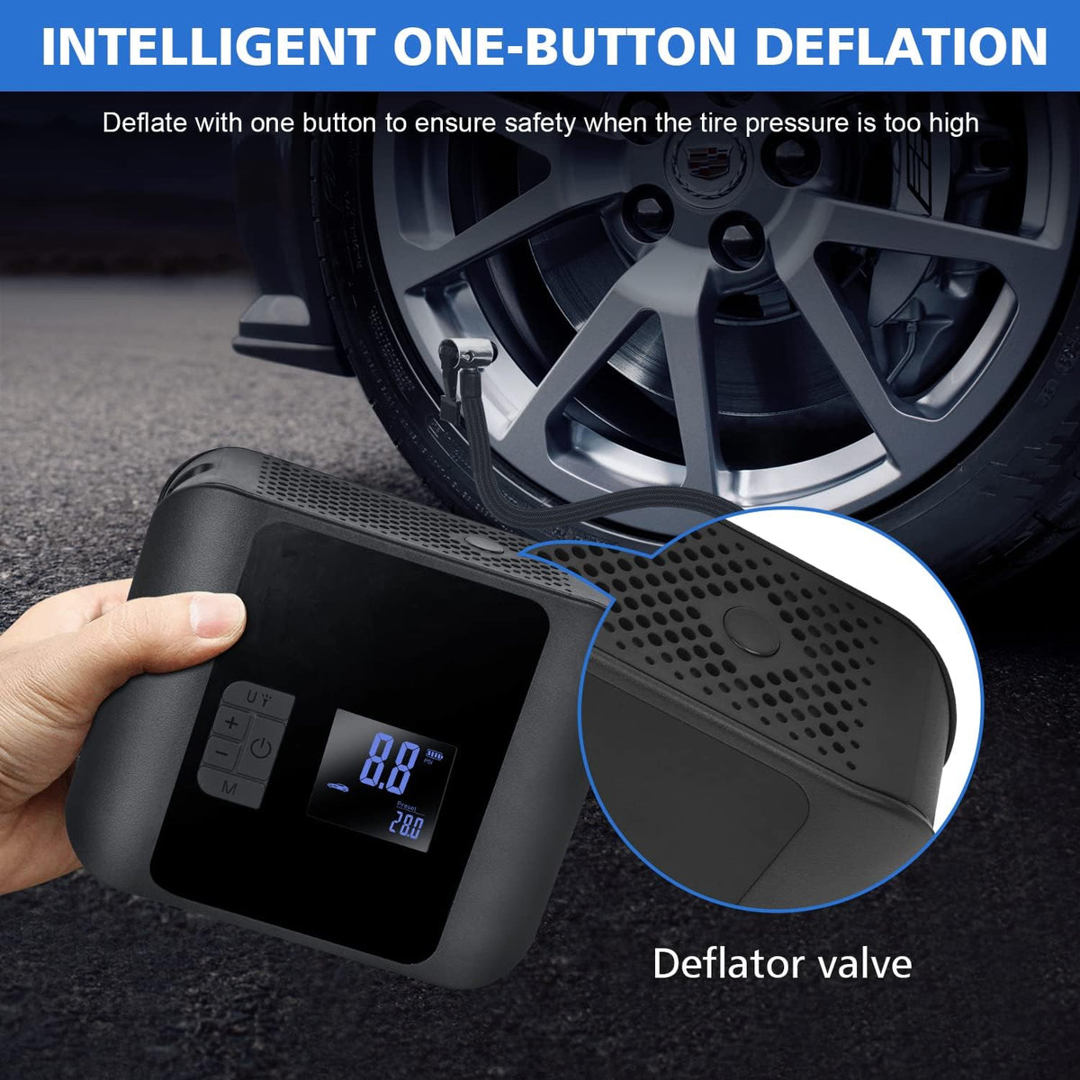 Tire Inflator Portable Air Compressor, 12v DC, 150PSI G646911