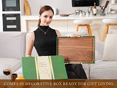 Extra Large Walnut Wood End Grain Cutting Board 24x18x2 In Q8105