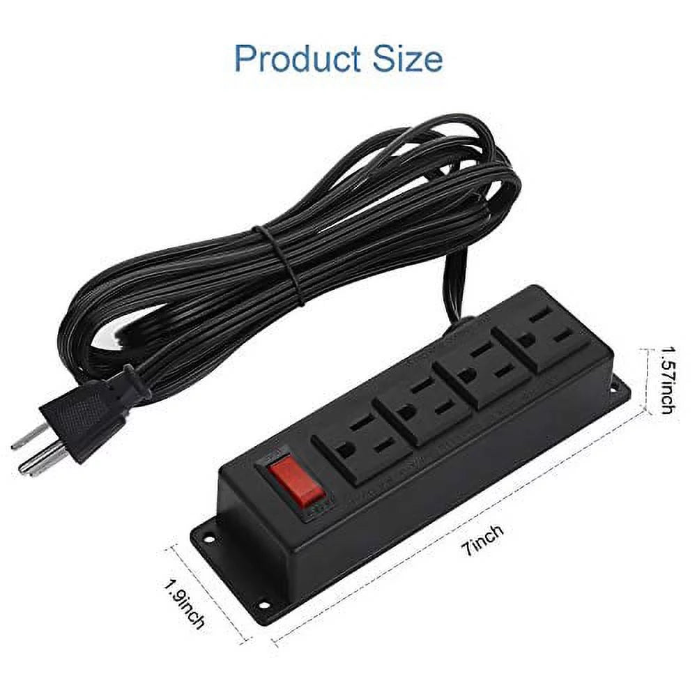 4 Outlet Mountable Power Strip with 6.56ft Cord F6135