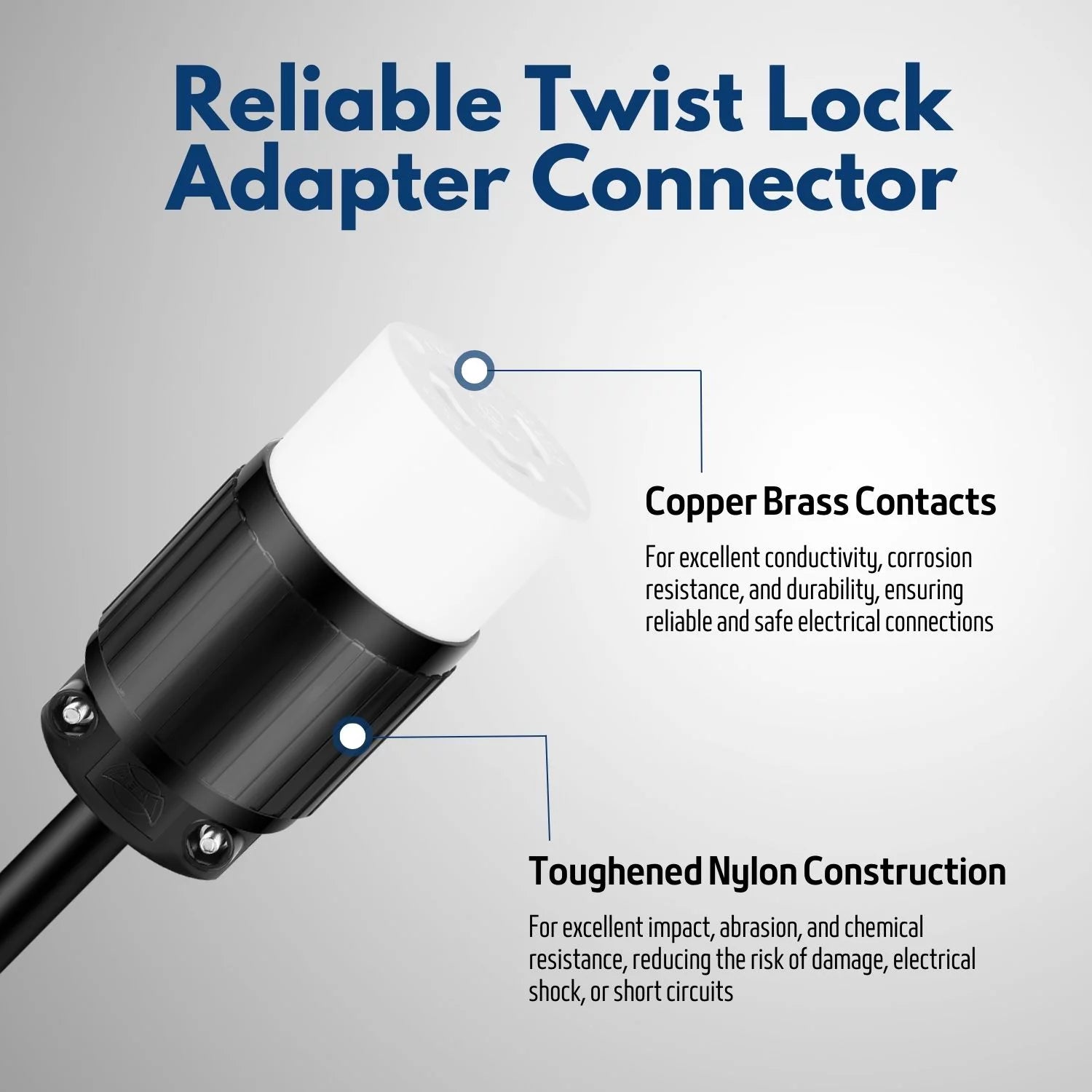 30 AMP 125/250V 3 Pole 4 Wire Locking Connector K206