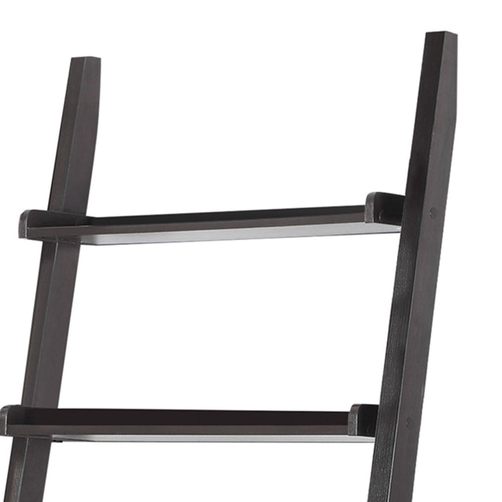 Cappuccino Ladder Desk with One Drawer Q981