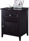 Espresso Wood End Table with Drawer Y490977