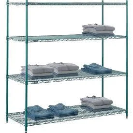 Poly-Green Wire Shelving Starter 60x22W x 24x22D x 54x22H H47169