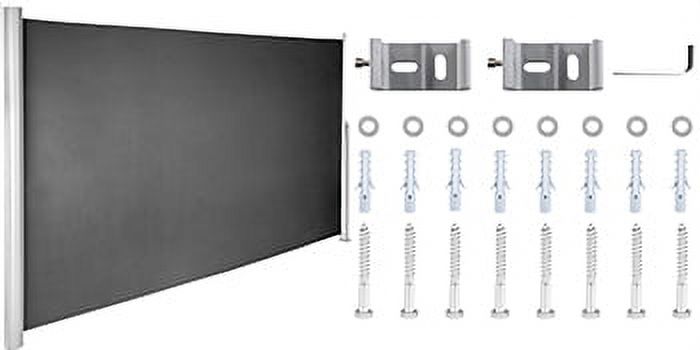 Retractable Side Awning Patio Screen 63x118inch Privacy Screen P374