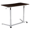 37.4 in. Rectangular Dark Wood Grain/Silver Adjustable Height Standing Desk G123460