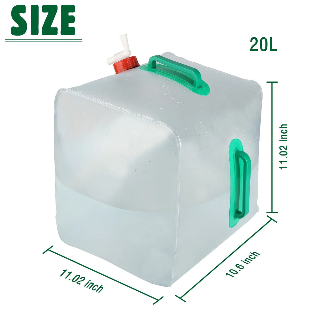 Collapsible Water Container With Spigot Camping Water Storage Jug J201656